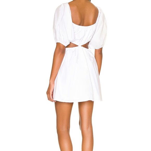 Faithfull the Brand New Gabrielli Mini Dress cut out White Size M/ US 6 - Picture 10 of 10